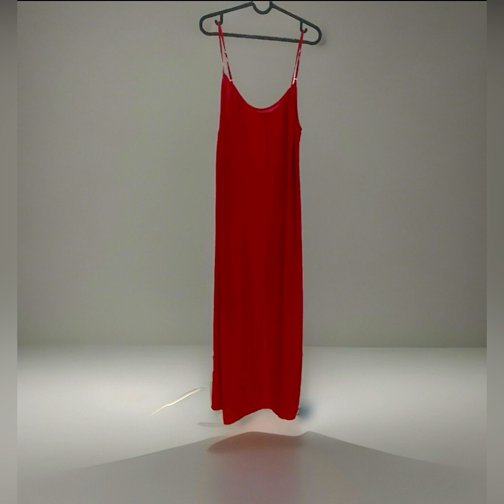 J Crew dark red maxi slip dress L EUC like new condition - Picture 5 of 14